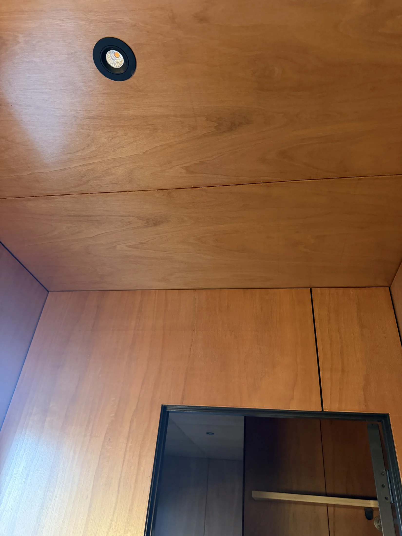 Timber Ceiling Recoat, Wānaka - After 2: First Bathroom Finished Timber Interior Wanaka